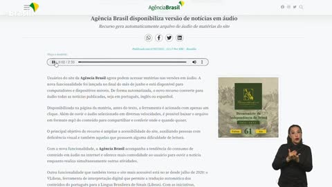 Agência Brasil disponibiliza versão de notícias em áudio