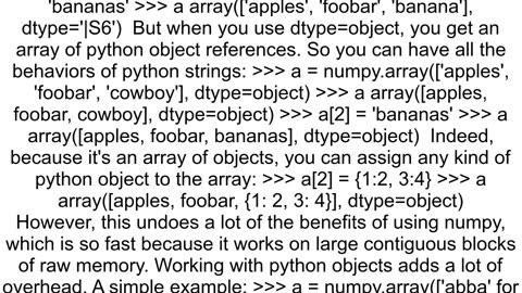 How to create a numpy array of arbitrary length strings