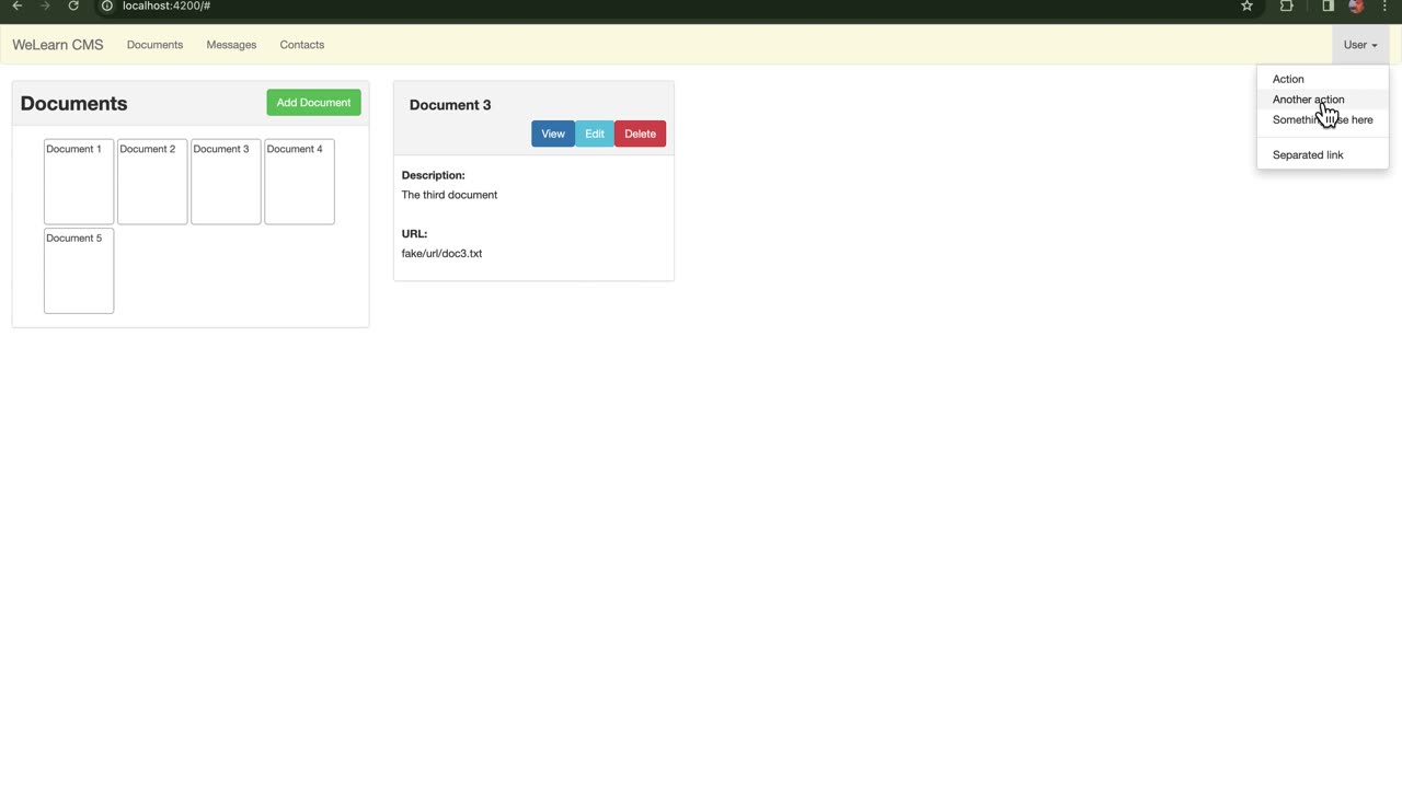 WDD430 week 4 - Add Documents list function