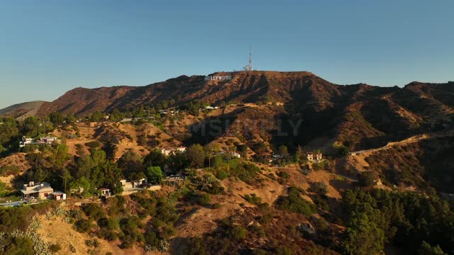 An aerial view of a mountain range