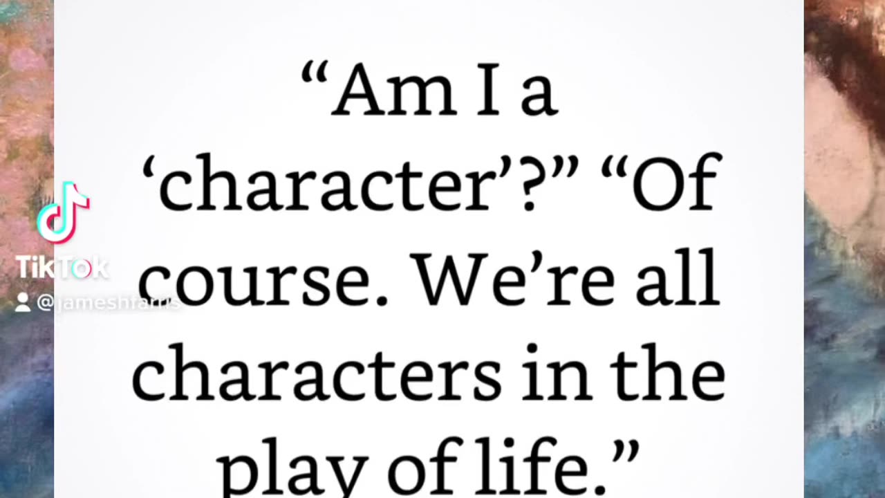 Are you a character?