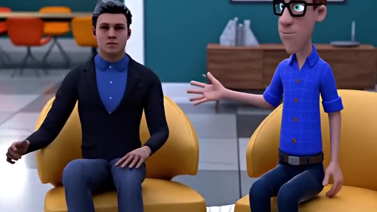 Rich man life story in 3D Animation