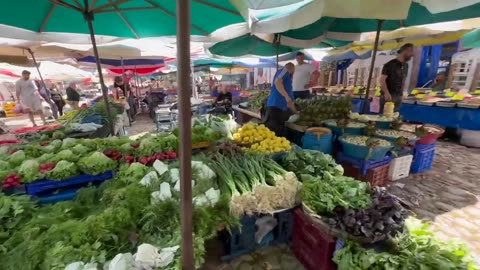 Farmers Market in Cunda, Turkey