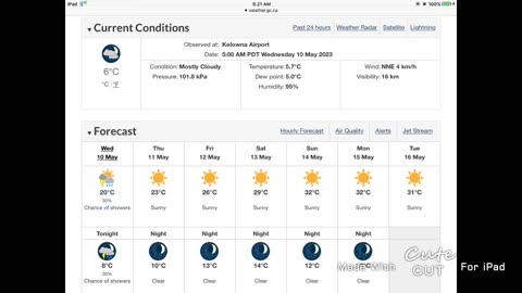 Kelowna Weather May 10 2023