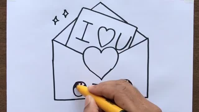 How to Draw an Envelope Heart