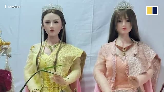 Sex dolls ‘married off’ in bizarre cult ritual outside Myanmar’s holiest Buddhist shrine