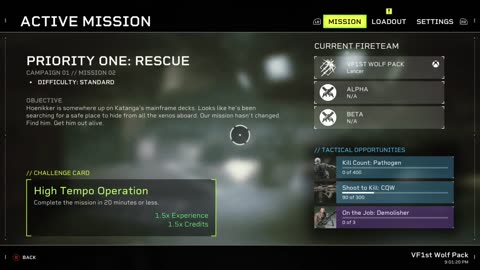 Aliens: Fireteam Elite Priortiy One RESCUE