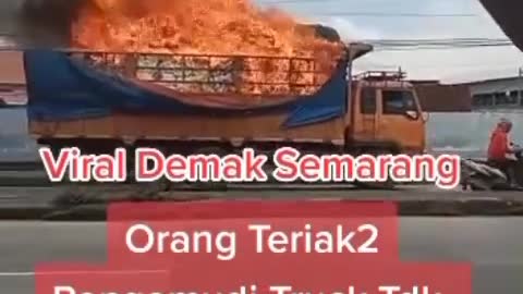 the truck carrying the springbed burned down