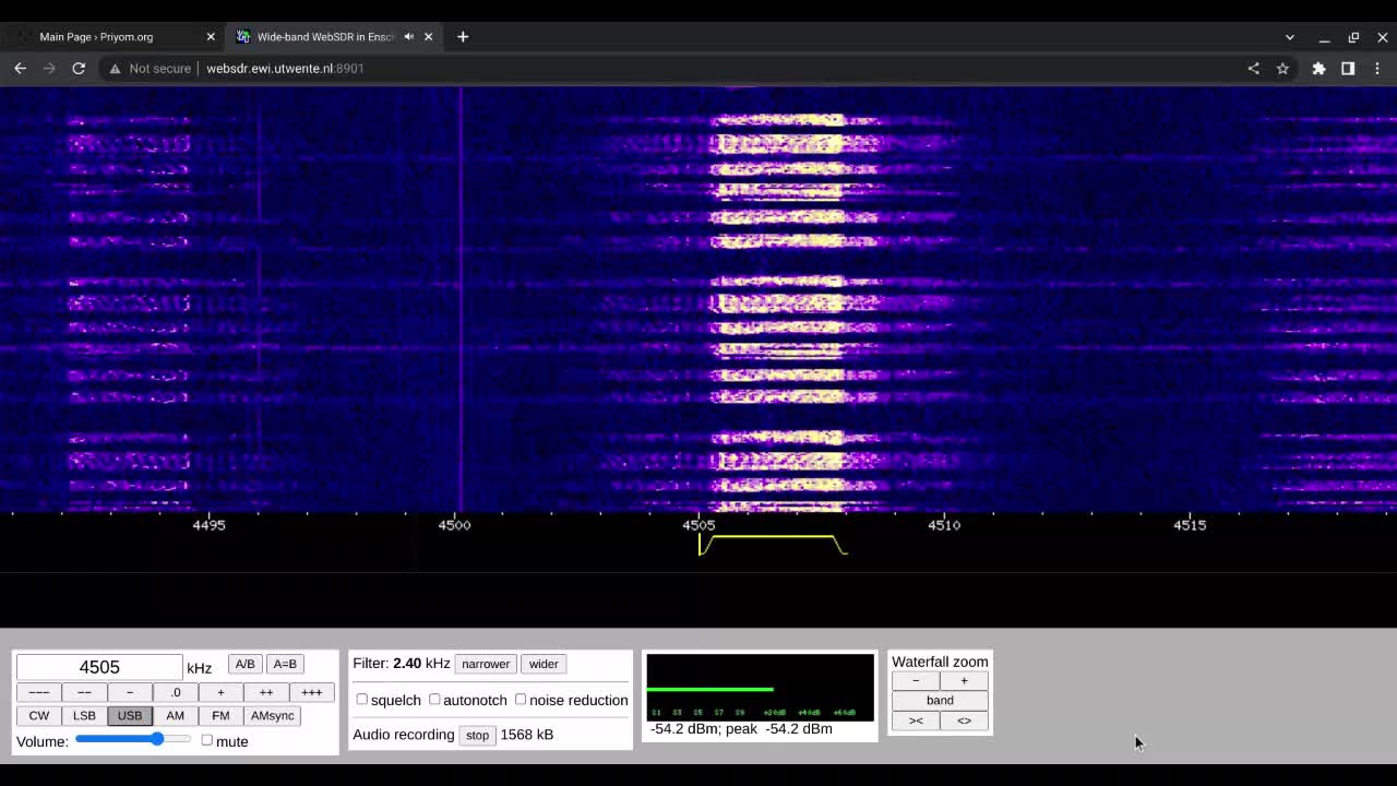 E11 Oblique 19/11/2022 1910 UTC 4505kHz