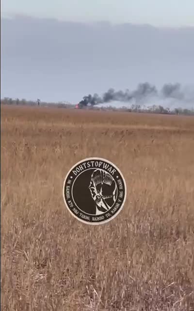 Burning UKR T-64M Bulyats. Location unknown.