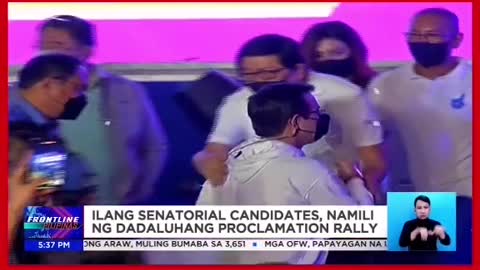 Ilang senatorial candidates,namili ng dinaluhangproclamation rally 。