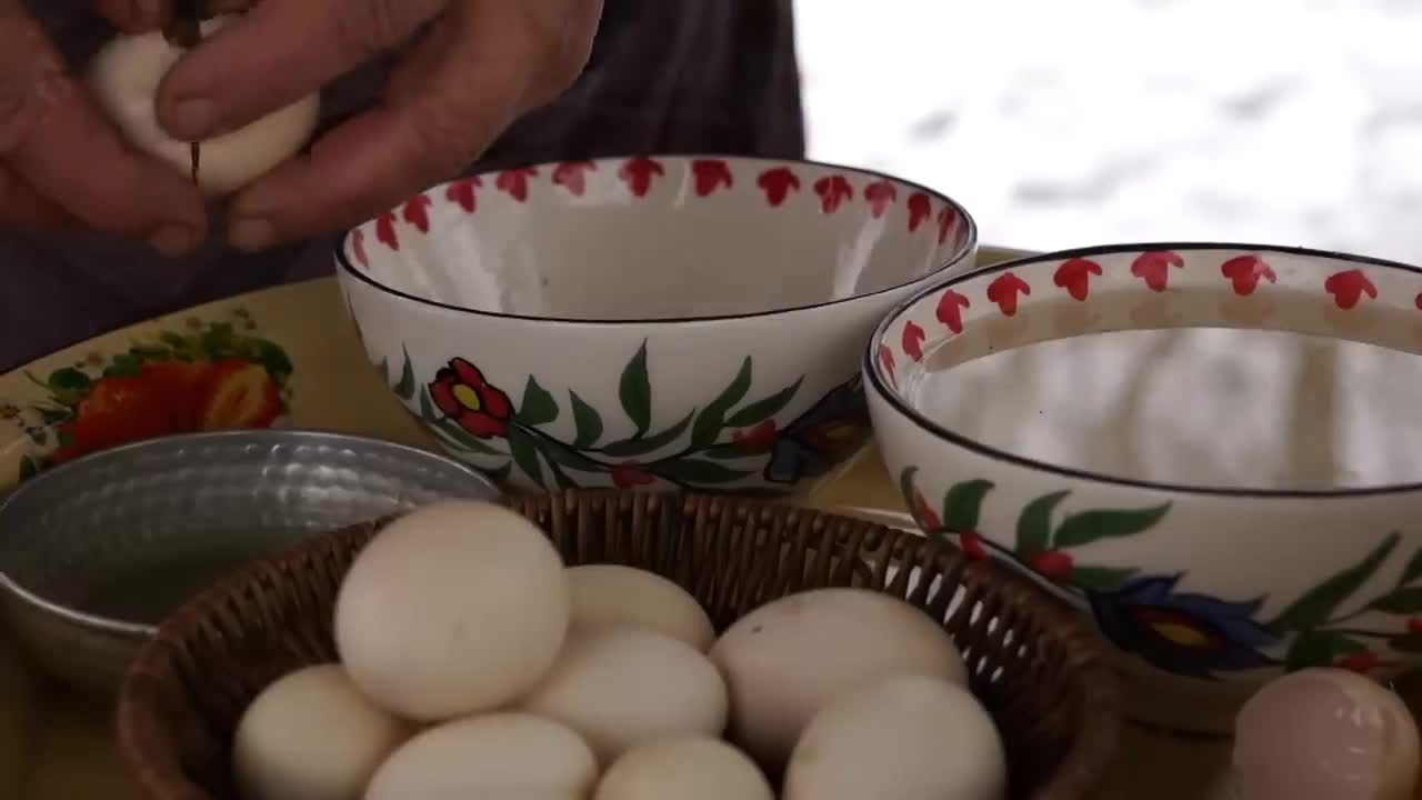 Traditional Azerbaijani breakfast - Indian toast and eggs #9