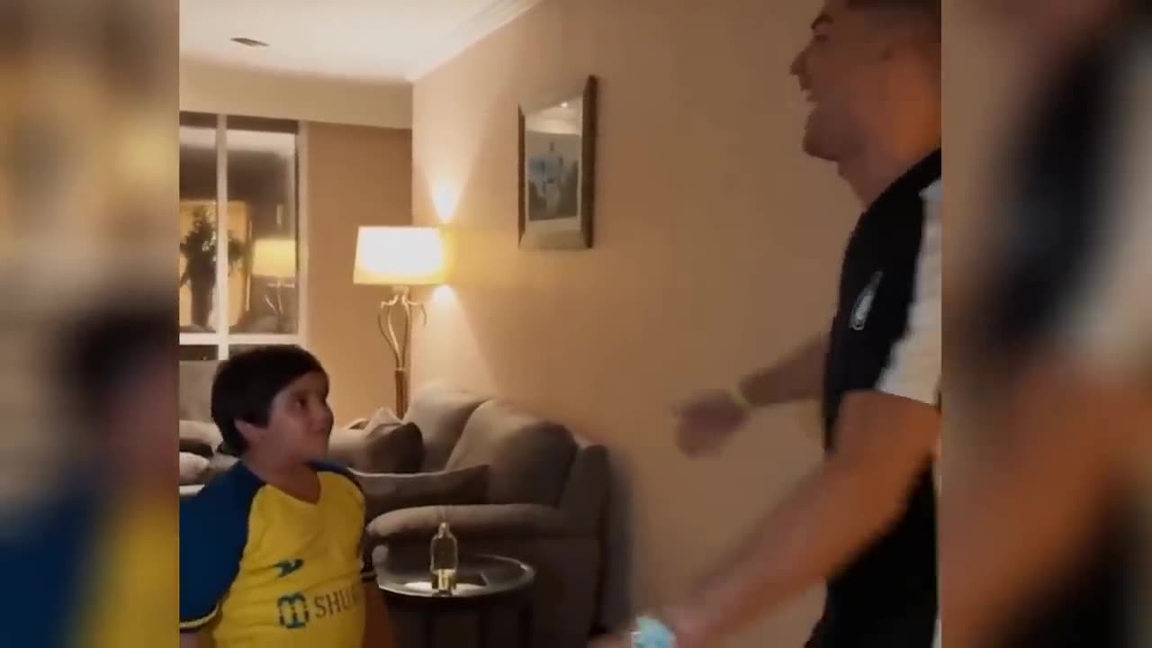 This Iran Boy emotional reaction to meet his idol Cristiano Ronaldo!!