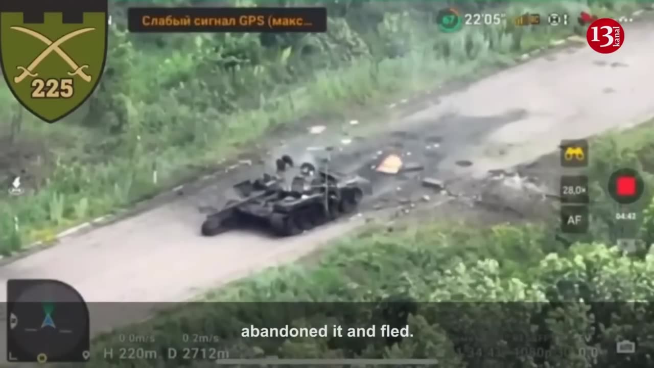 “Last stop of Russians" - As their tank explodes on mine, invaders flee, managing to survive