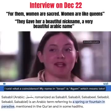 former Israeli prisoner Agam Goldstein saying she received decent treatment from resistance fighters