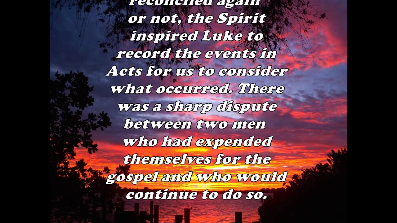 The Book of Acts 15:39 - Daily Bible Verse Commentary