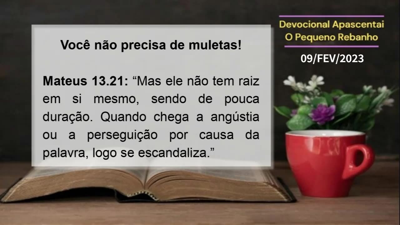 DEVOCIONAL - Você não precisa de muletas!