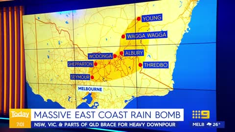 Massive 3000km rainband sweeps across Australia _ 9 News Australia