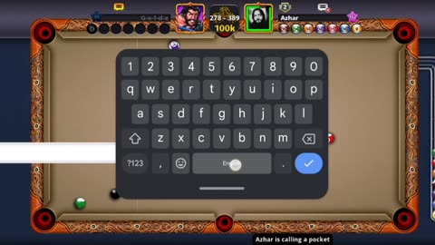 Playing Game On Jakarta Table For 100 K Coins With 1 Cushion Shot 😎 ! #8BallPool #ImranKhanPTI