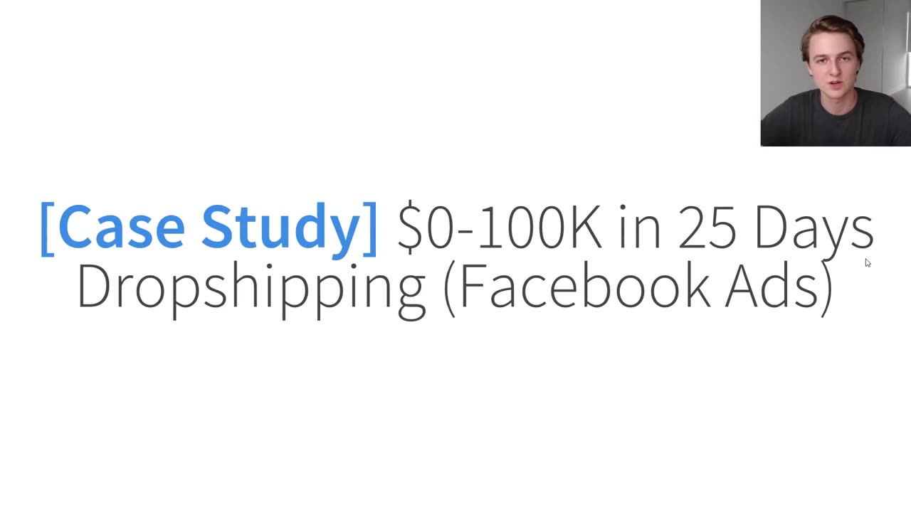 [Case Study] 0-$100K in 25 Days Dropshipping (Facebook Ads)