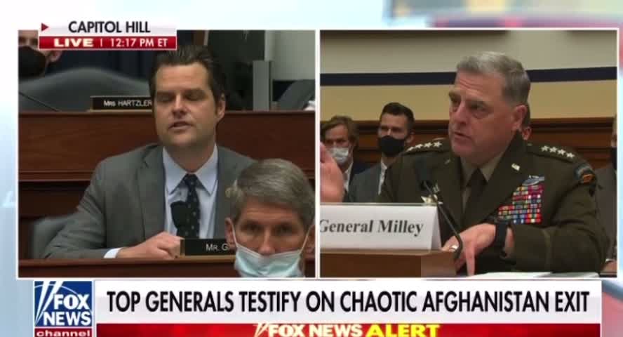 Rep. Matt Gaetz BLASTS U.S. Top Generals Over Horrible Afghanistan Withdrawal