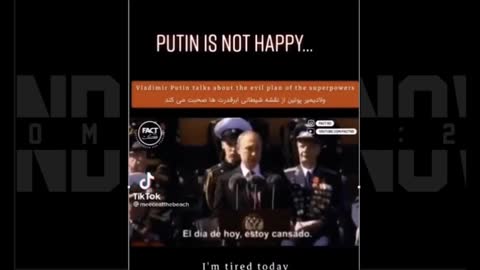 Putin is not happy. Addresses the immoral leaders of the world wanting to reduce the population
