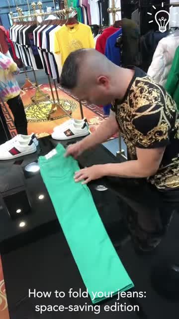 How to fold your jeans space-saving edition 🤩