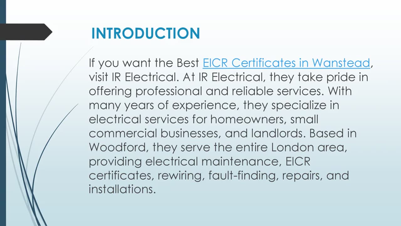 Best EICR Certificates in Wanstead