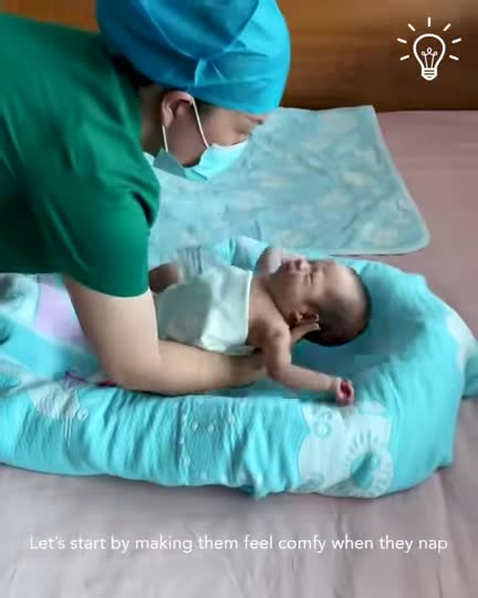 Making comfy setups for babies to nap in