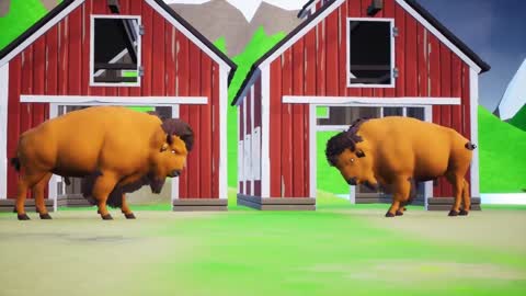 Farm Diorama - Farm Animals, Wild Animals | 3D Cartoons Sheep, Horse, Goat, Pigs, Bull Animals-18