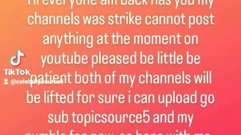 This my temporary youtube channels until strikes lifted 7/18/23