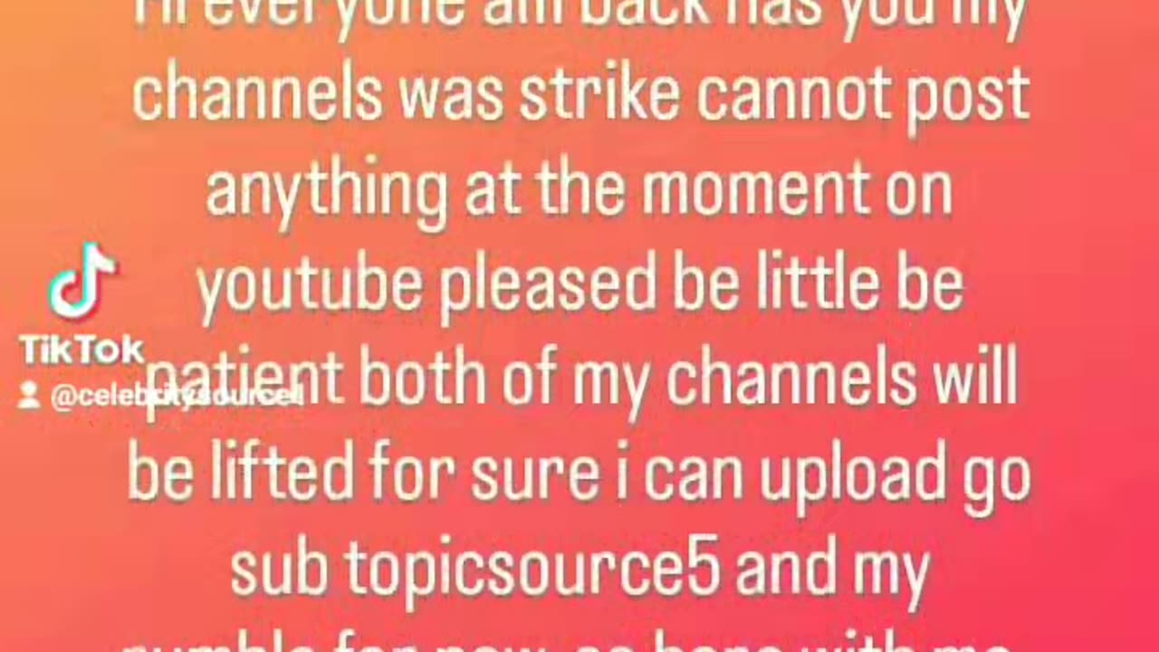 This my temporary youtube channels until strikes lifted 7/18/23