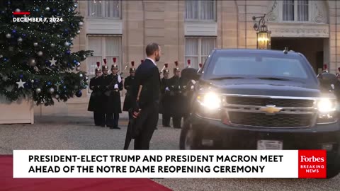 Pres. Trump Meets Emmanuel Macron in Paris before Notre Dame Reopening Ceremony