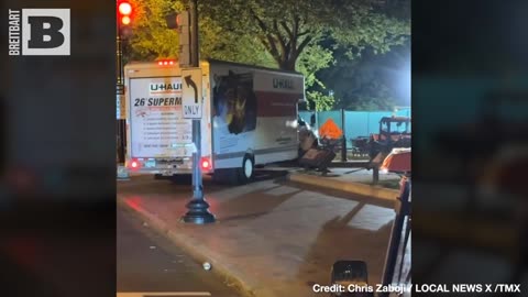 WATCH: U-haul Truck Rams Barriers Outside of White House