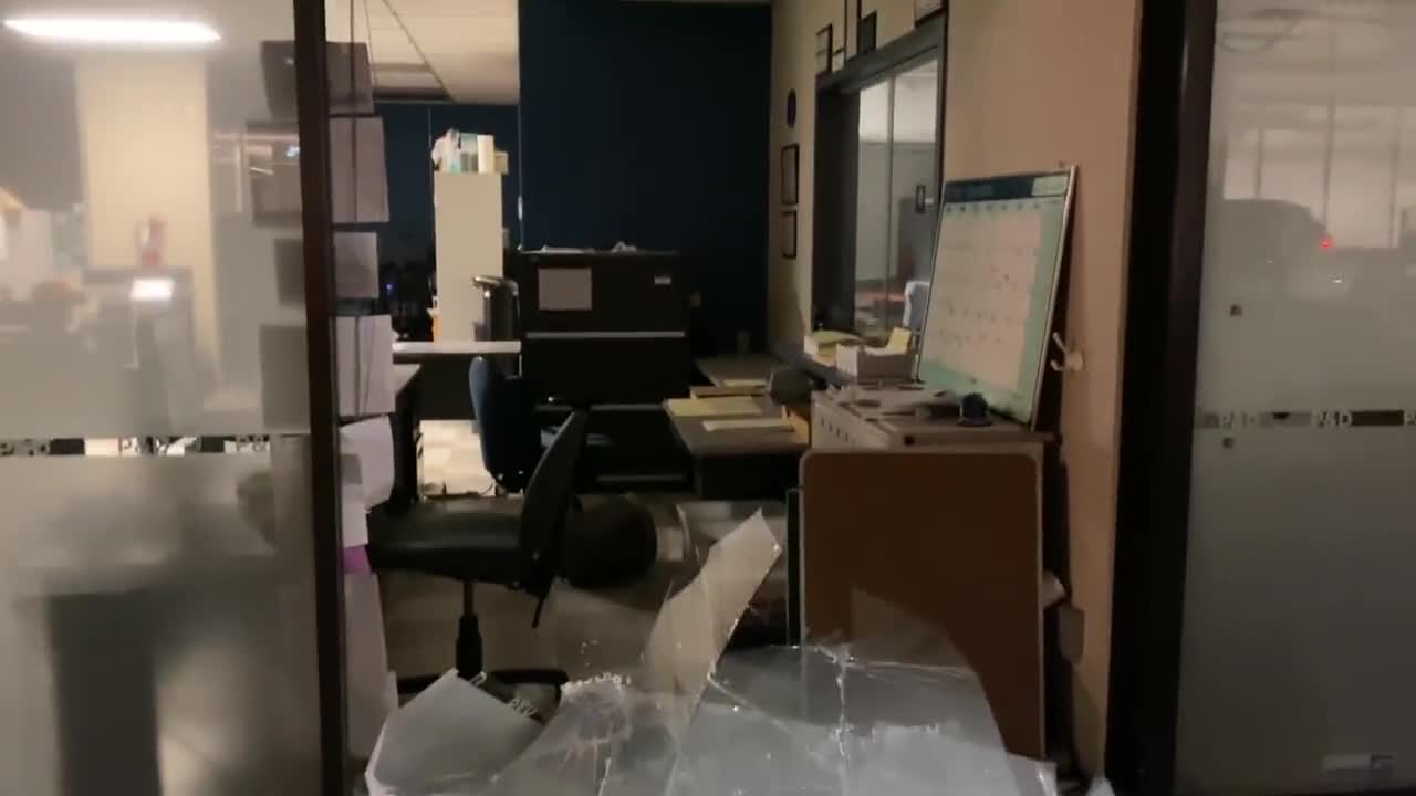 Multnomah County Office building in Portland vandalized by Antifa after Rittenhouse verdict