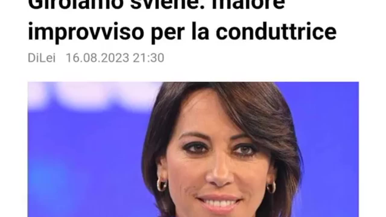 Nunzia De Girolamo: malore improvviso prima della diretta