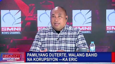 Pamilyang Duterte, walang bahid na korupsiyon —Ka Eric