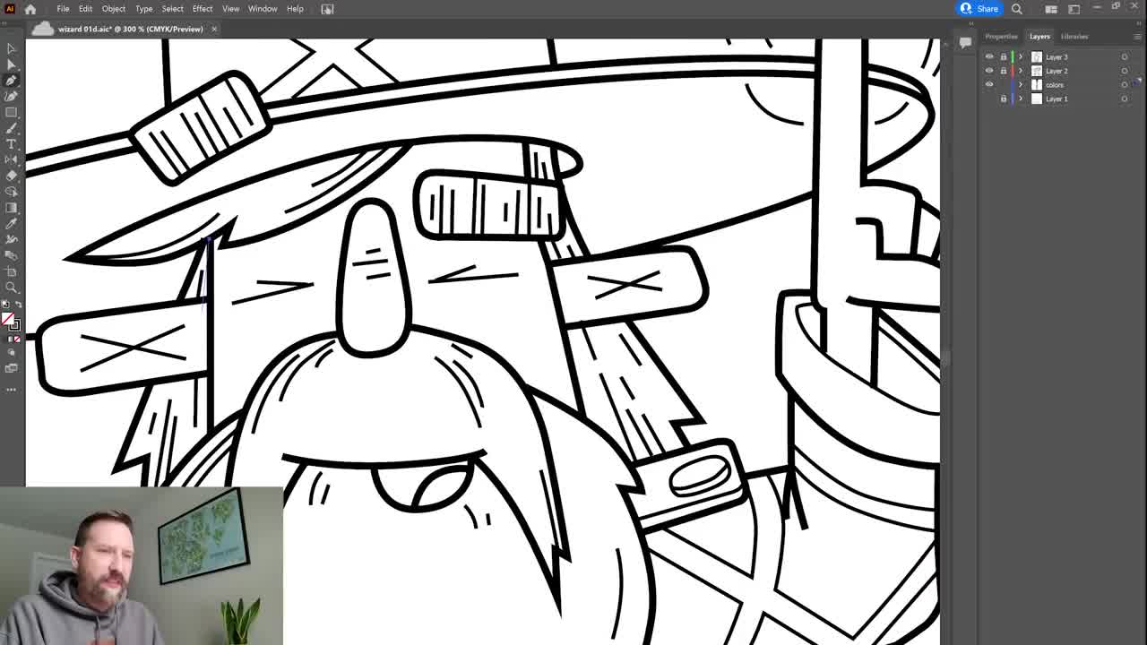 Sketch drawing to Vector