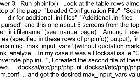 max_input_vars in phpini not updating after change