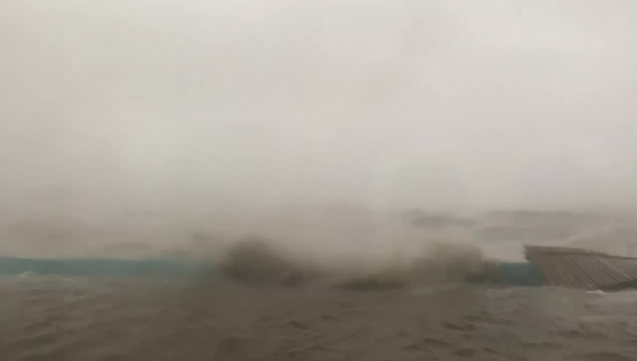 Belize City Radisson Pier Inundated by Hurricane Lisa