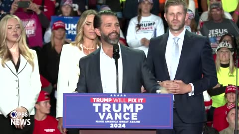 Trump is joined by his family for the last rally of the 2024 campaign in Grand Rapids