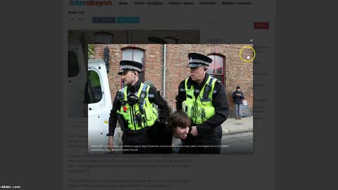 Throwing eggs at King Charles a staged incident