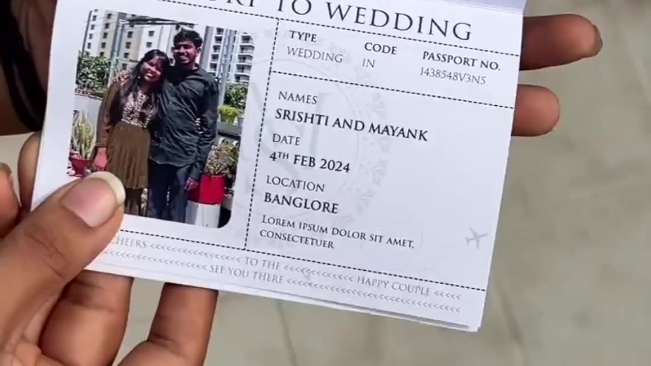 Wedding card in new style