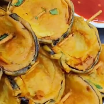 Potato Egg plant Fritters I crispy