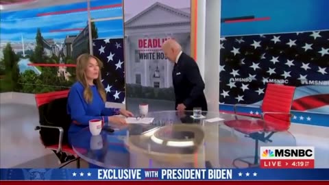 Joe Biden literally WANDERS OFF set while TV interview is still LIVE