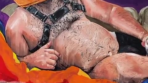 Anuncio osito de peluche sadomasoquista en barrio gay