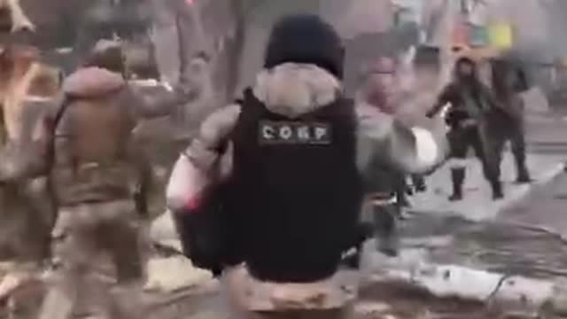 Chechen forces in Mariupol