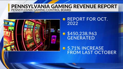 Pennsylvania Gaming Control Board announces October revenue