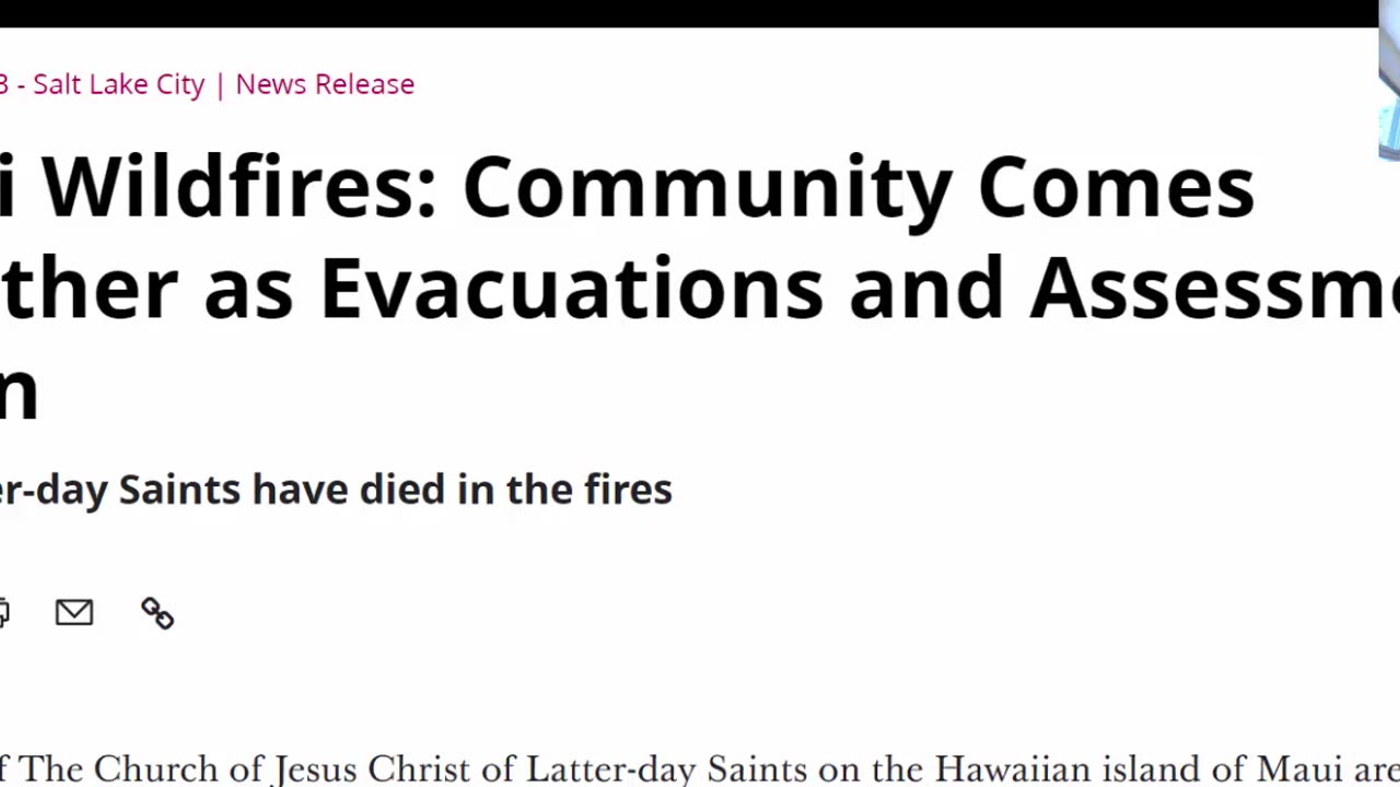 Latter Days Saints and Others Helping in Maui Fires - Working With other Groups -8-14-23