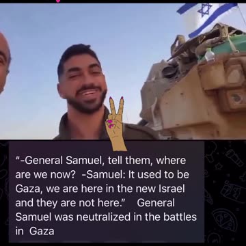 SAMUEL-IT WAS GAZA NOW ISRAEL THEY NOT HERE WE ARE-ME OOPS
